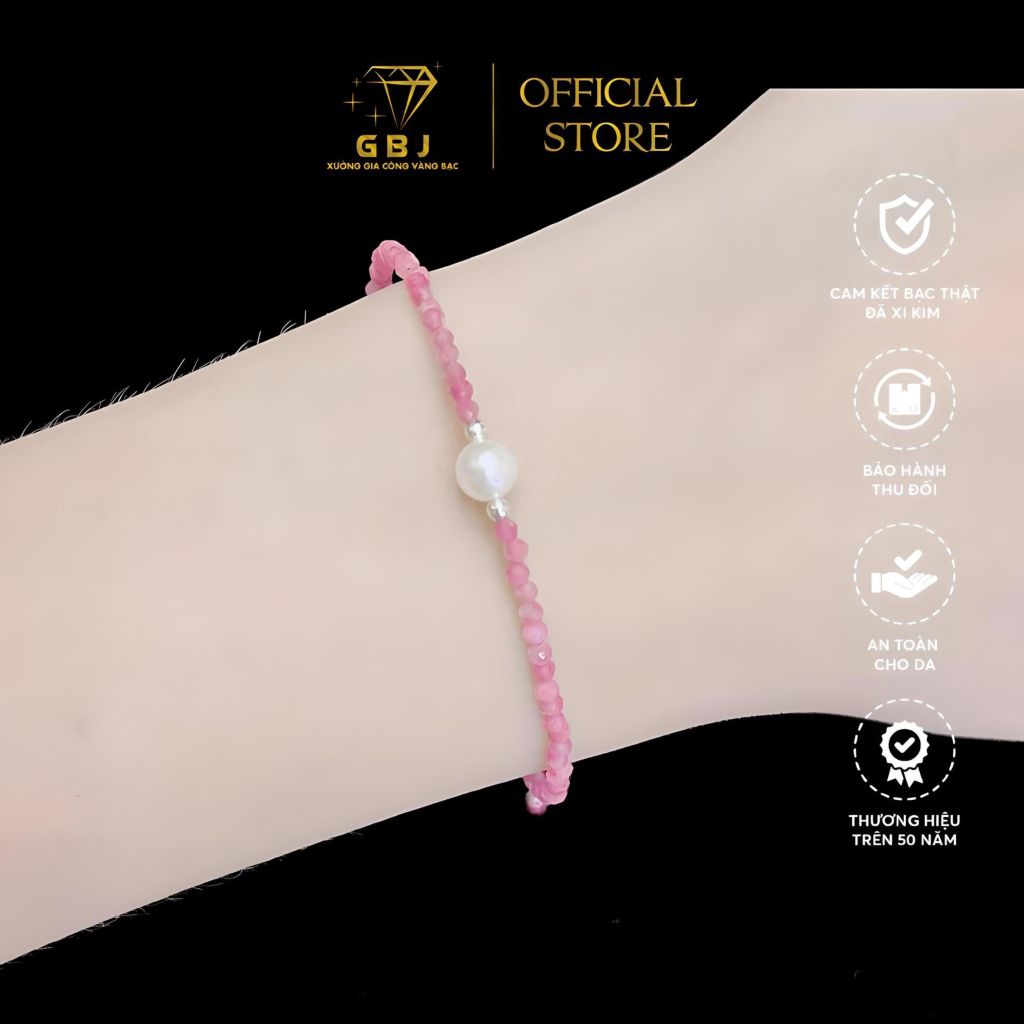 Vòng tay Ruby mix Bạc - Gia Bảo jewelry