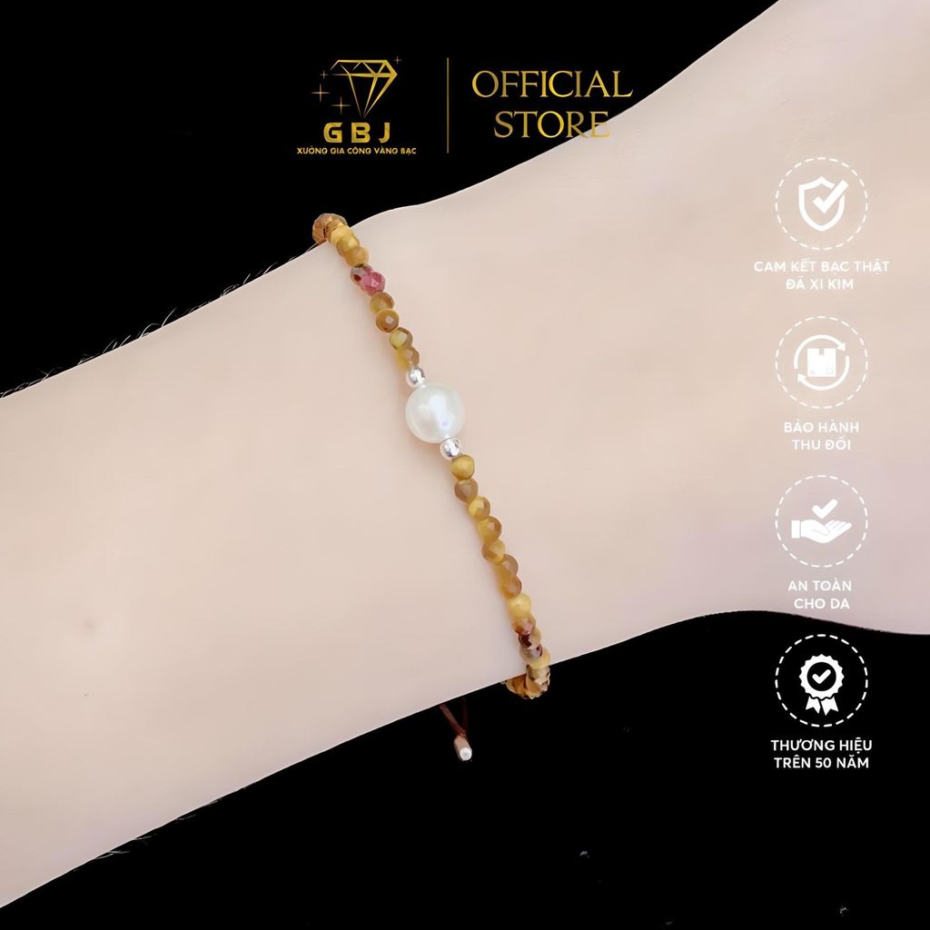 Vòng tay Ruby mix Bạc - Gia Bảo jewelry