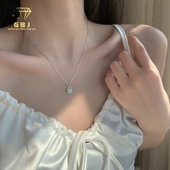 Dây Chuyền LM Ổ Khoá 7li CZ (4T4) X.K - GBJ52192 - Gia Bảo Jewelry (Có Xi Kim)