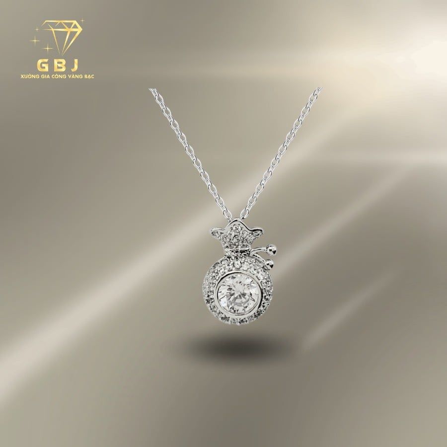 Dây Chuyền LM Túi Tiền H.ạt X.K - GBJ52200 - Gia Bảo Jewelry (Có Xi Kim)