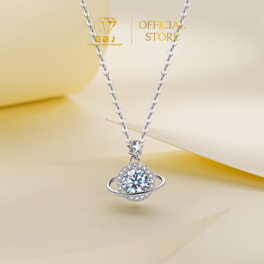 Dây Chuyền LM Tròn Viền Đá Tấm 6Li CZ - GBJ52317- Gia Bảo Jewelry