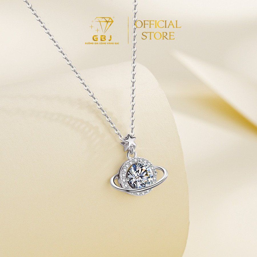 Dây Chuyền LM Tròn Viền Đá Tấm 6Li CZ - GBJ52317- Gia Bảo Jewelry
