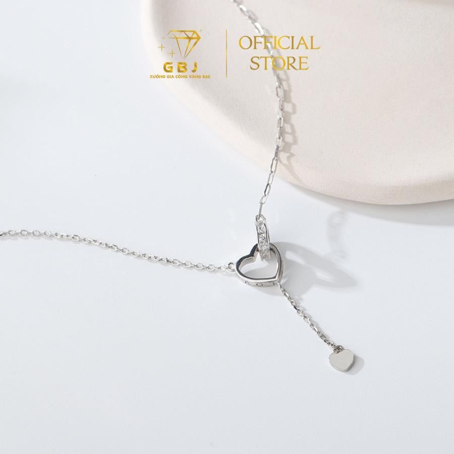 Dây Chuyền Nữ LM Tim Đôi 02 X.K - GBJ52318 - Gia Bảo Jewelry