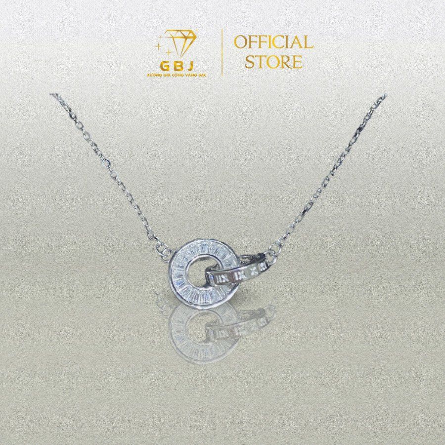Dây Chuyền Nữ LM 2 Khoen Tròn X.K (4T4) - GBJ52312 - Gia Bảo Jewelry (Có Xi Kim)