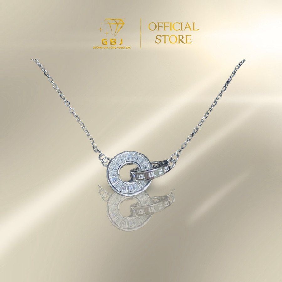 Dây Chuyền Nữ LM 2 Khoen Tròn X.K (4T4) - GBJ52312 - Gia Bảo Jewelry (Có Xi Kim)