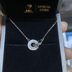 Dây Chuyền Nữ LM 2 Khoen Tròn X.K (4T4) - GBJ52312 - Gia Bảo Jewelry (Có Xi Kim)