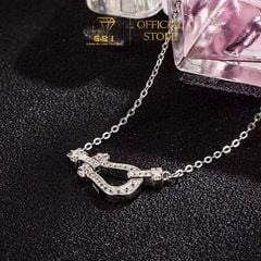 Dây Chuyền Khoá Kiểu Viền Đ.á LM X.i K.i.m - GBJ52314 - Gia Bảo Jewelry (Có Xi Kim)