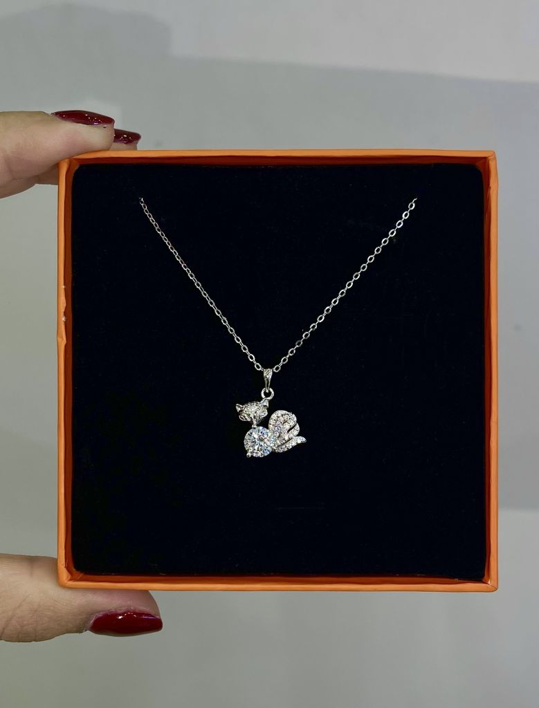 Dây Chuyền Bạc Mặt Hồ Ly 3 Chấu M.O.I 6li - GBJ53342 - Gia Bảo Jewelry