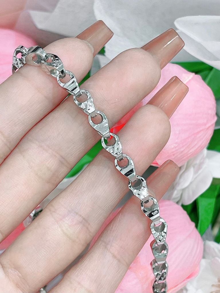 Dây Chuyền Bạc Xích Chạm Khắc CM (X-i Kim) -  GBJ54388 - Gia Bảo Jewelry