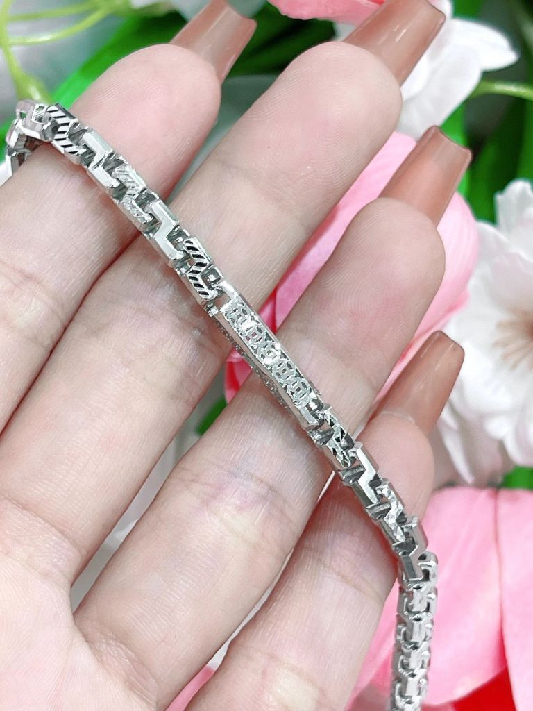 Dây Chuyền Bạc Mắc Xích Chạm Khắc K-im T-iền (X-i Kim) 5T4 - GBJ54002 - Gia Bảo Jewelry