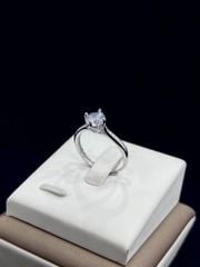 Nhẫn Bạc 4 Chấu Viền Đ.á Tấm Viên Chủ 6Li3 (freesize) - GBJ48180 - Gia Bảo Jewelry (Có Xi Kim)