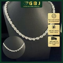 Dây Chuyền Bạc Xoắn Vuông (xoắn lớn ~8c/5t, xoắn vừa~3c5/4t5, xoắn nhỏ~2c/4t4) - GBJ50676 - Gia Bảo Jewelry (X.I K.I.M) GBJ50676