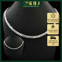 Dây Chuyền Bạc (2c7 4T4 - 5c 5T1) Mắc Xích Thời Trang (KHÔNG XI),  Phong Cách Dành Cho Nam - GiaBao Jewelry - GBJ29876 +GBJ30668