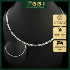 Dây Chuyền Bạc (2c7 4T4 - 5c 5T1) Mắc Xích Thời Trang (KHÔNG XI),  Phong Cách Dành Cho Nam - GiaBao Jewelry - GBJ29876 +GBJ30668