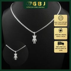 Dây Chuyền Mè Bạc (KHÔNG XI) 1c3 Xinh Xắn Cho Bé (3T6) Kèm Mặt Bé Trai, Bé Gái Thiết Kế Xinh Xắn , Dễ Thương, Dành Cho Bé - GiaBao Jewelry - GBJ51911+54154  GBJ51911+56249