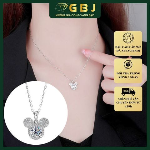 Dây Chuyền Bạc LM Hình Chuột Viên Chủ 6Li3 (4T5) (XI KIM) Kiểu Đáng Trẻ Trung, Năng Động, Dễ Phối Đồ, Dành Cho Nữ- Gia Bao Jewelry - GBJ54834-56297