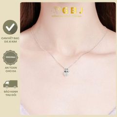 Dây Chuyền Bạc Mặt Thiên Nga Tim (4T1) Viên Chủ Moissanite 4Li5 (XI KIM) Thiết Kế Đơn Giản, Xinh Xắn, Dễ thương, Ngọt Ngào, Dành Cho Nữ - GBJ52436 - Gia Bảo Jewelry