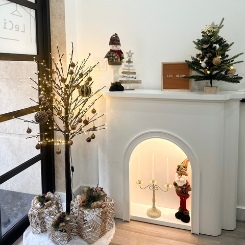  Kệ lò sưởi form cong hiện đại 