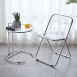  Bàn trà tròn kính trong suốt decor 