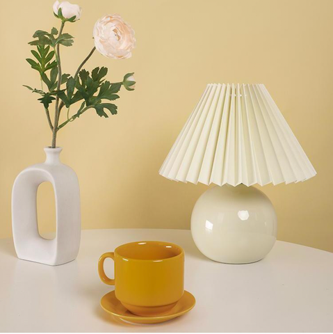  Đèn ngủ để bàn retro Hàn Quốc xếp ly 