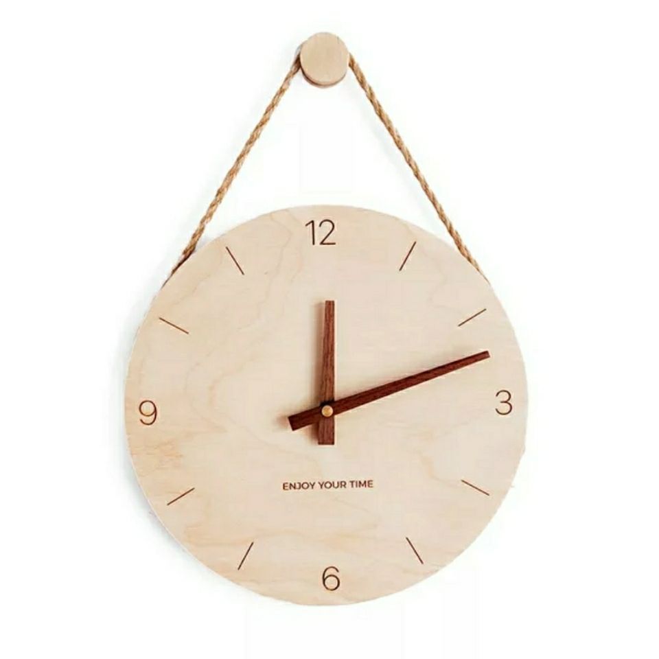  Đồng hồ gỗ treo tường Enjoy your time 