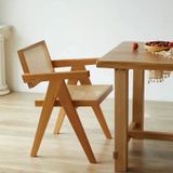  Ghế gỗ đan mây Pierre Jeanneret hiện đại 