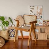  Ghế gỗ đan mây Pierre Jeanneret hiện đại 