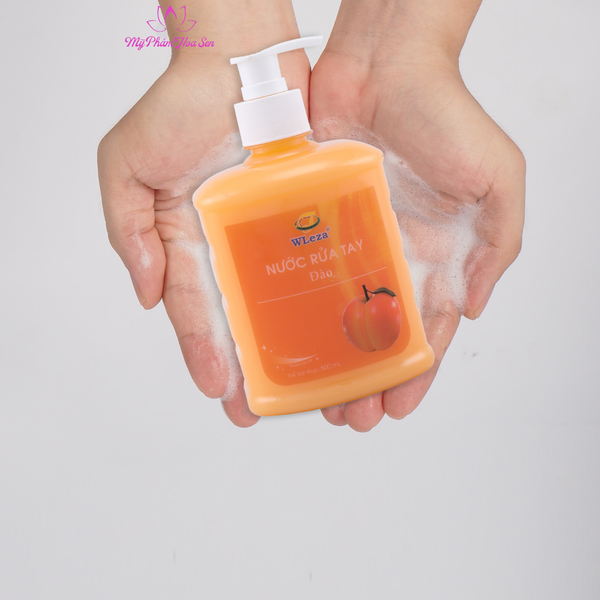 [WLEZA] Nước rửa tay Diệt khuẩn, Khử mùi, Giữ ẩm tay - Đào