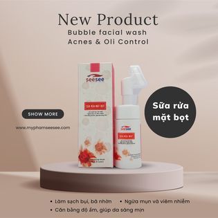 [SEESEE] Sữa rửa mặt Đầu chải massage, Tạo bọt, Hỗ trợ làm sạch chuyên sâu