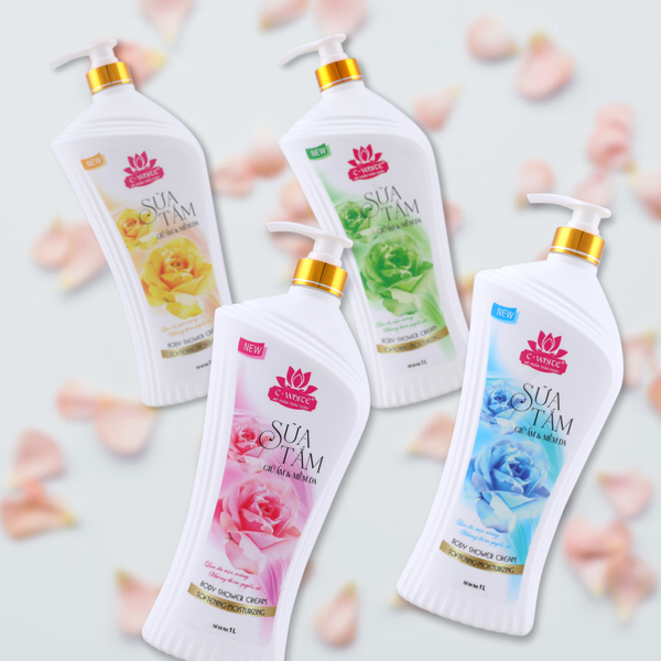 [C-WHITE] Sữa tắm Hương hoa, Làm sạch sâu, Giúp da mềm mịn