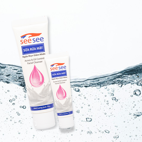 [SEESEE] Sữa rửa mặt Kiềm dầu, Ngừa mụn, Làm sạch sâu ổ viêm