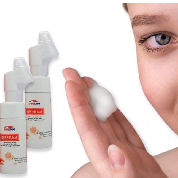 [SEESEE] Sữa rửa mặt Đầu chải massage, Tạo bọt, Hỗ trợ làm sạch chuyên sâu