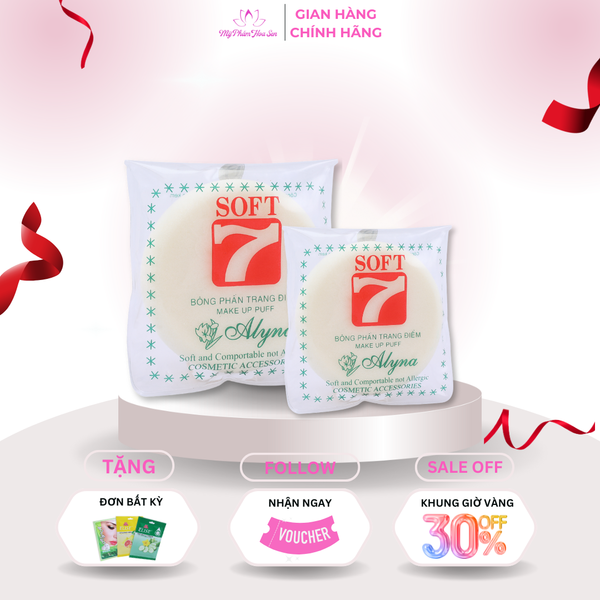 [ALYNA] Bông phấn Makeup, Mềm mịn, Thấm hút tốt