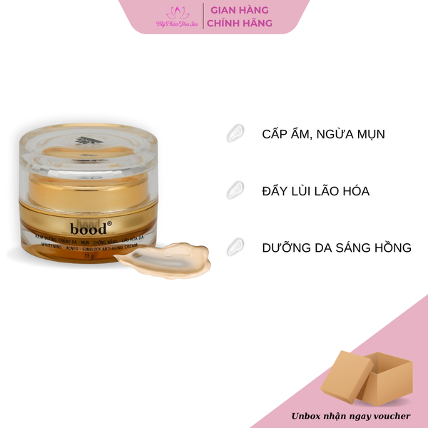 [BOOD - DÒNG THƯỜNG] Kem Dưỡng trắng, Chống nắng, Ngừa mụn, Ngừa lão hóa da