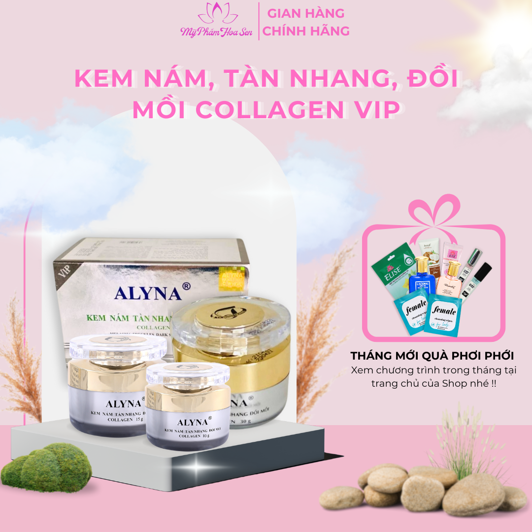  KEM NGỪA NÁM, TÀN NHANG, ĐỒI MỒI COLLAGEN ALYNA [DÒNG VIP] 