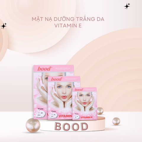 [BOOD] Mặt nạ Vitamin E Dưỡng trắng, Cấp ẩm, Ngừa lão hóa da - 10 miếng