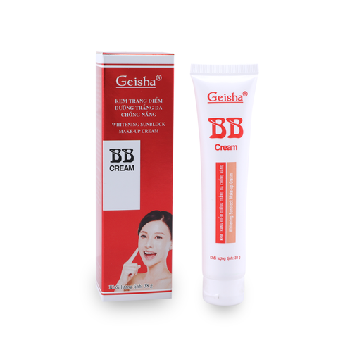 [GEISHA] BB Cream Chuyên dụng Makeup, Cấp ẩm, Nâng tông tự nhiên