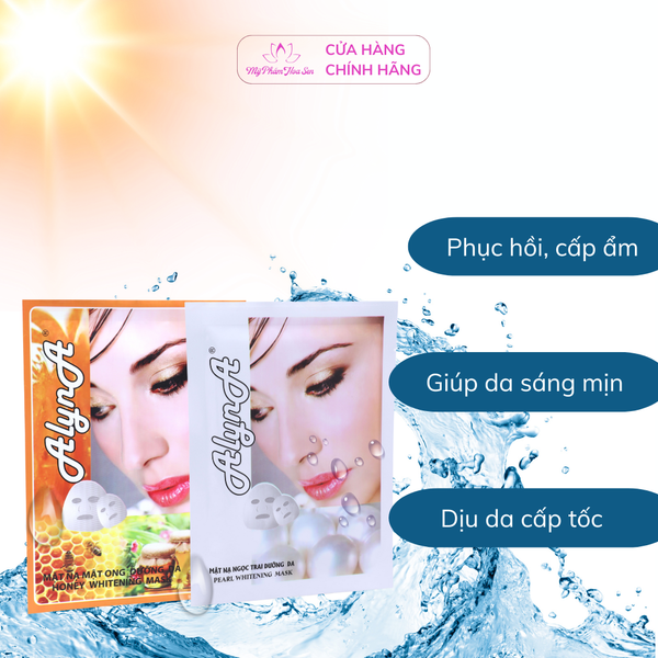 [ALYNA] Mặt nạ Dưỡng trắng, Cấp ẩm, Làm dịu da - 10 miếng