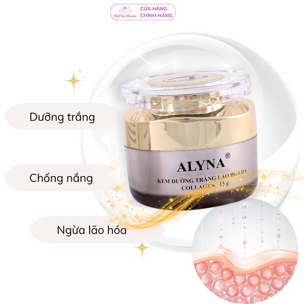 Kem Dưỡng trắng, Ngừa lão hóa da Collagen Alyna Vip