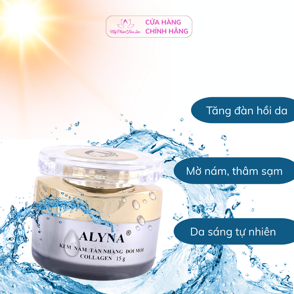 [ALYNA - DÒNG VIP] Kem Ngừa nám, Tàn nhang, Đồi mồi Collagen