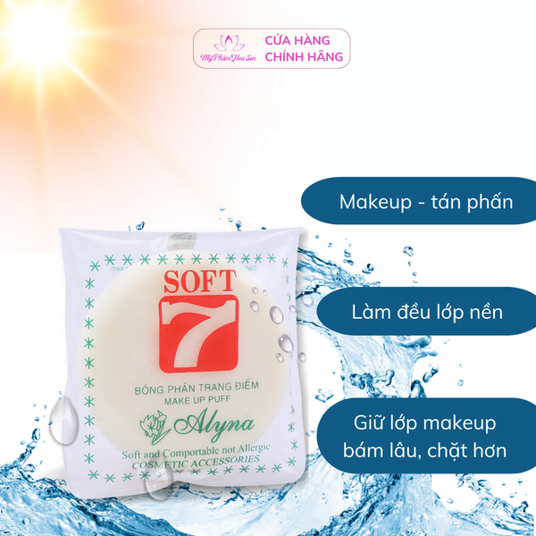[ALYNA] Bông phấn Makeup, Mềm mịn, Thấm hút tốt