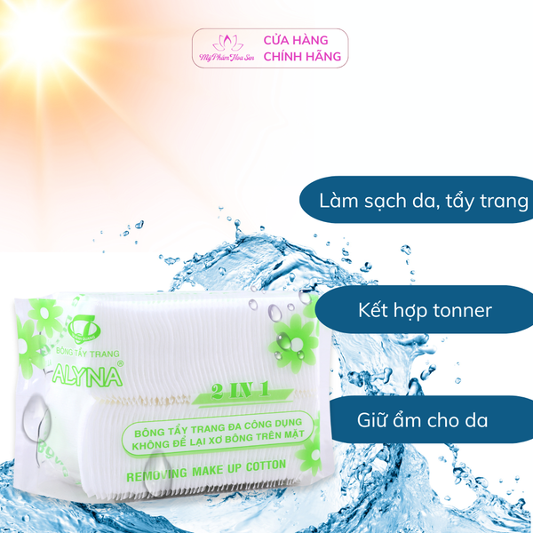 [ALYNA] Bông tẩy trang 2 lớp - 100 miếng