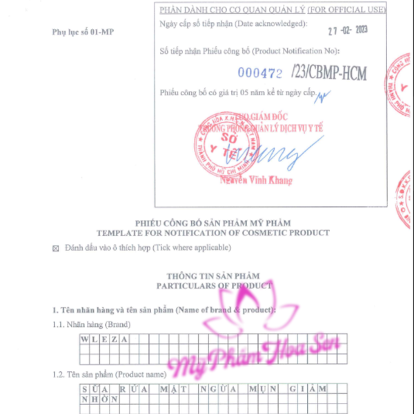 [WLEZA] Sữa rửa mặt Kiềm dầu, Ngừa mụn