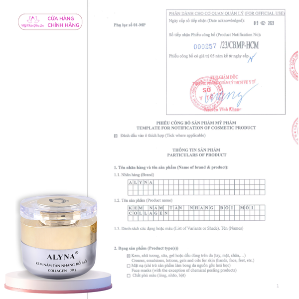 [ALYNA - KEM CẶP] Kem Ngừa nám, Tàn nhang, Đồi mồi