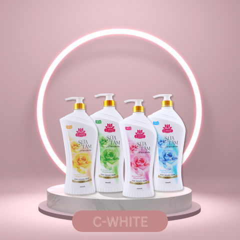 [C-WHITE] Sữa tắm Hương hoa, Làm sạch sâu, Giúp da mềm mịn