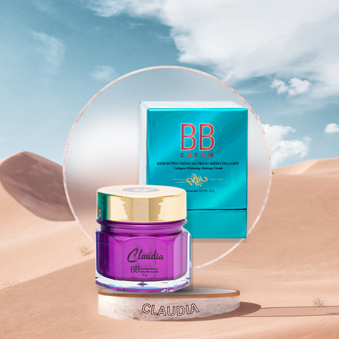 [CLAUDIA] BB Cream Cấp ẩm, Kem lót hỗ trợ Makeup, Nâng tông nhẹ