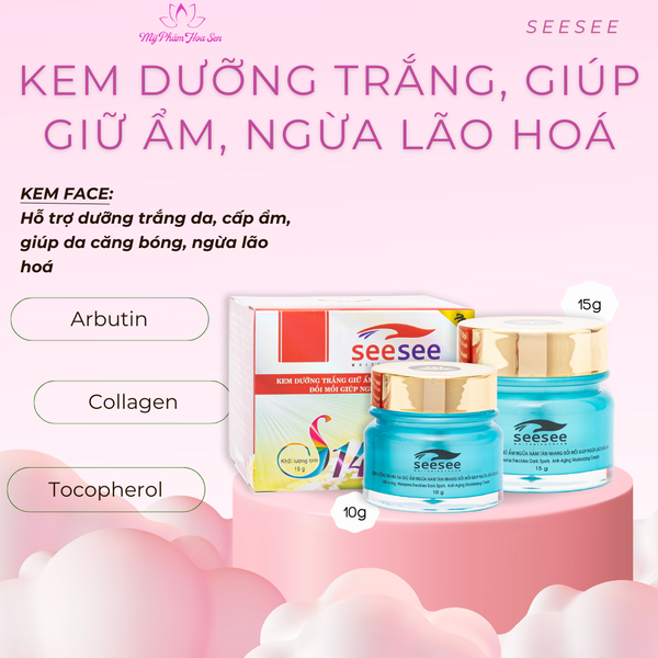 [SEESEE] Kem Dưỡng trắng, Giữ ẩm, Ngừa nám, Ngừa lão hóa da