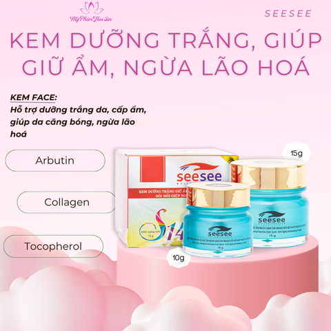 [SEESEE] Kem Dưỡng trắng, Giữ ẩm, Ngừa nám, Ngừa lão hóa da