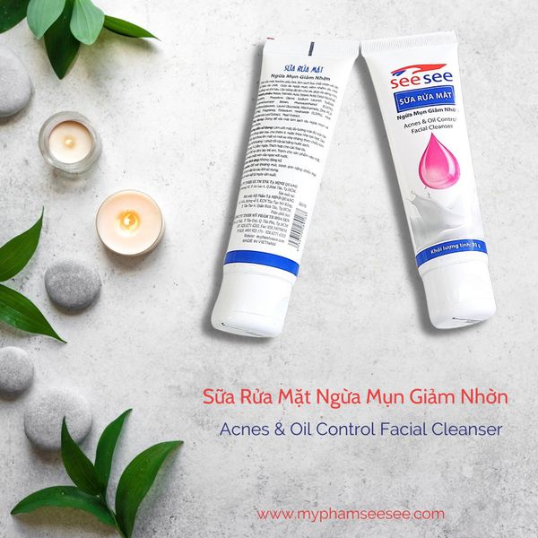 [SEESEE] Sữa rửa mặt Kiềm dầu, Ngừa mụn, Làm sạch sâu ổ viêm