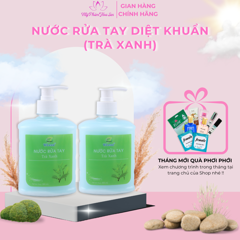 [WLEZA] Nước rửa tay Diệt khuẩn, Khử mùi, Giữ ẩm tay - Trà Xanh